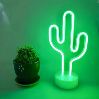 LED Cactus Neon Lamp